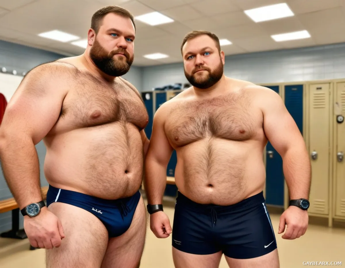 Underwear & Poolside gay bear AI gallery preview